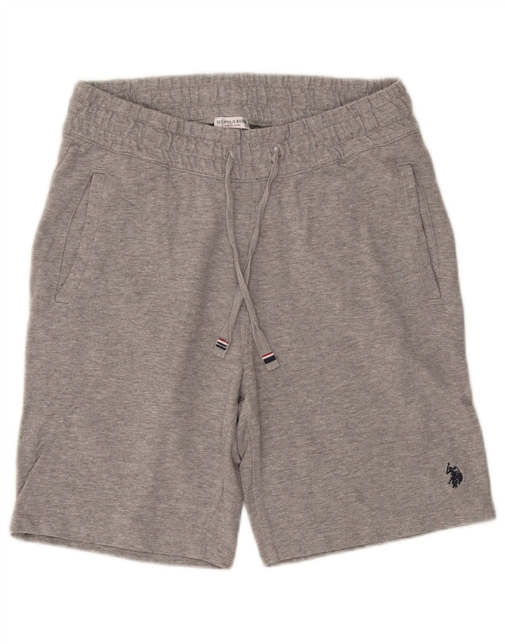 POLO ASSN. Pantaloncini sportivi da uomo grandi in cotone grigio