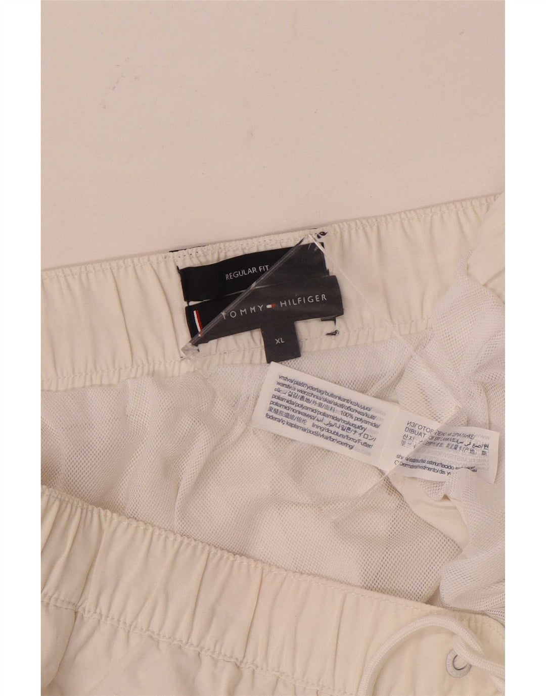 Pantaloncini da bagno Tommy Hilfiger da uomo vestibilità regolare XL bianco poliammide