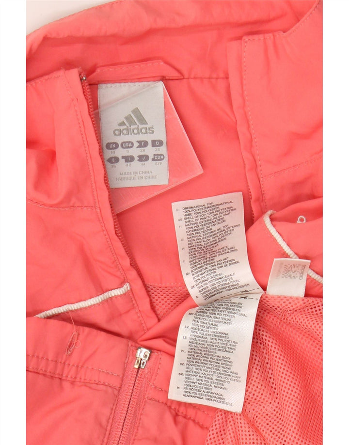 Giacca da ginnastica oversize da donna Adidas UK 10 Small Rosa Poliestere