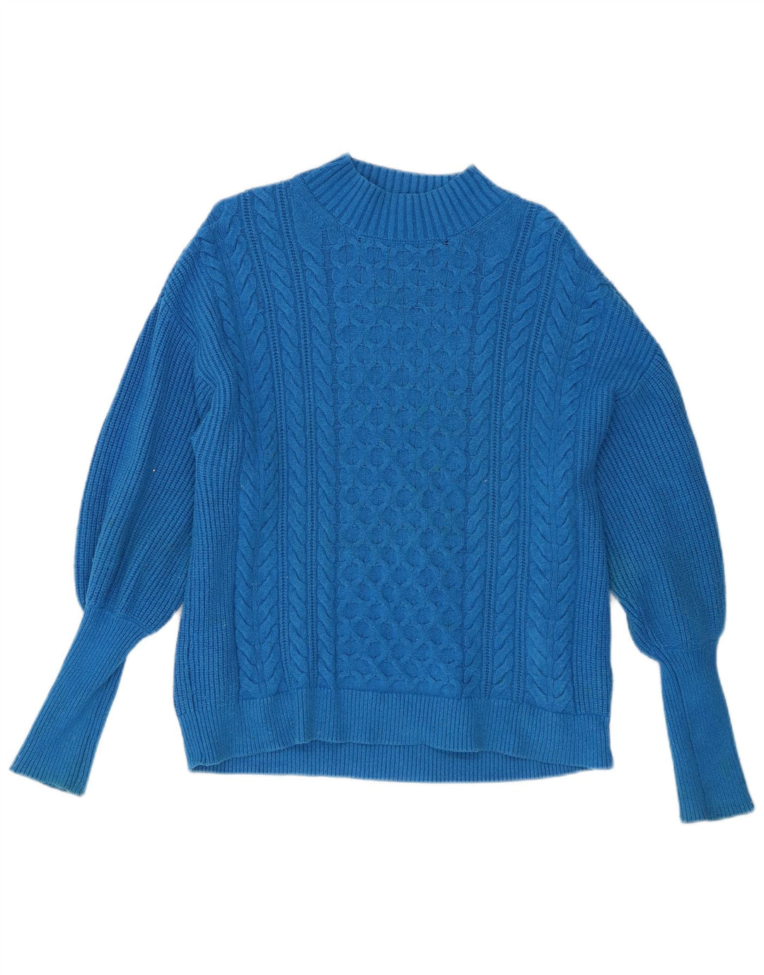 Maglione maglione a collo alto da donna Marks & Spencer UK 16 grande viscosa blu