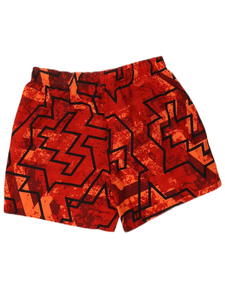 Pantaloncini da bagno Adidas da uomo rosso medio geometrico