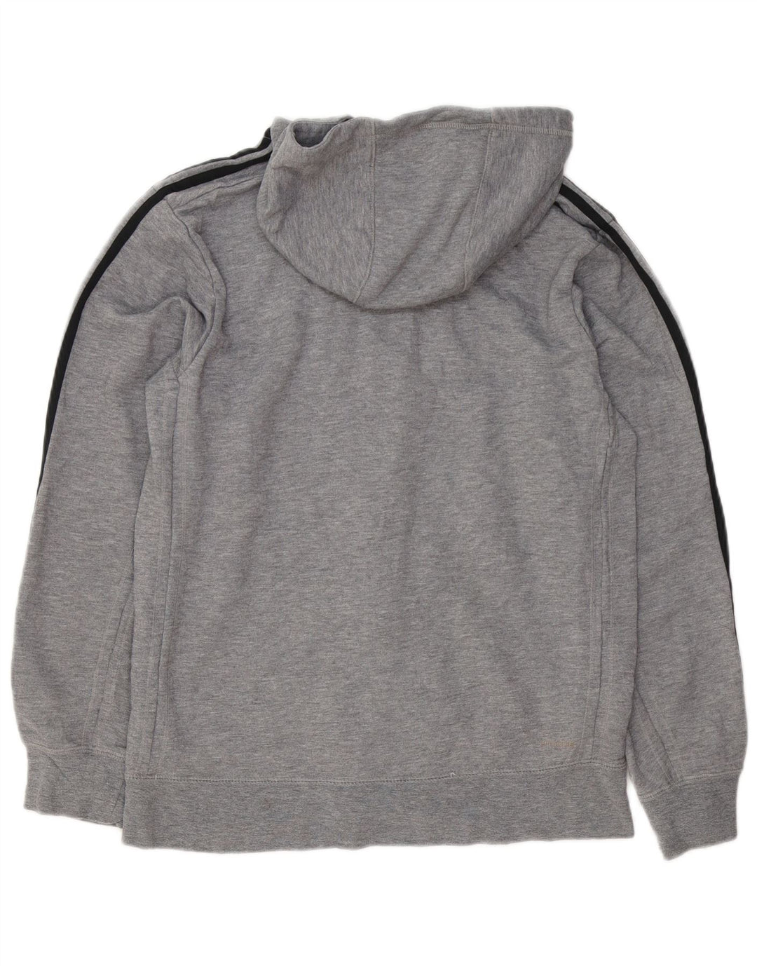 Maglione con cappuccio e zip Adidas da uomo in cotone grigio medio