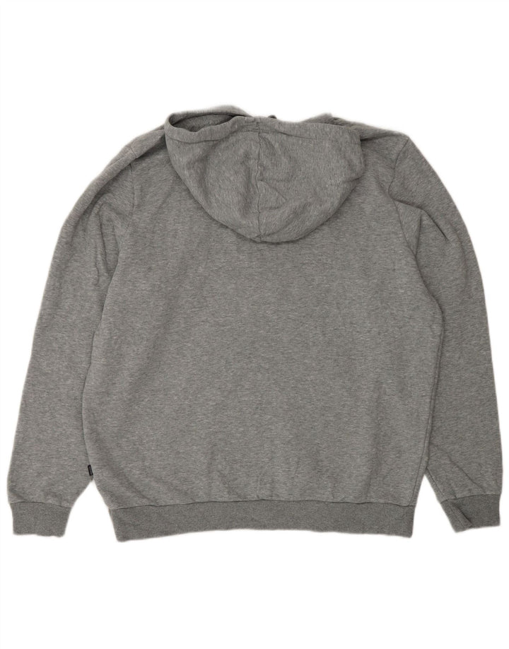 Felpa con cappuccio grafica da uomo PUMA grande in cotone grigio