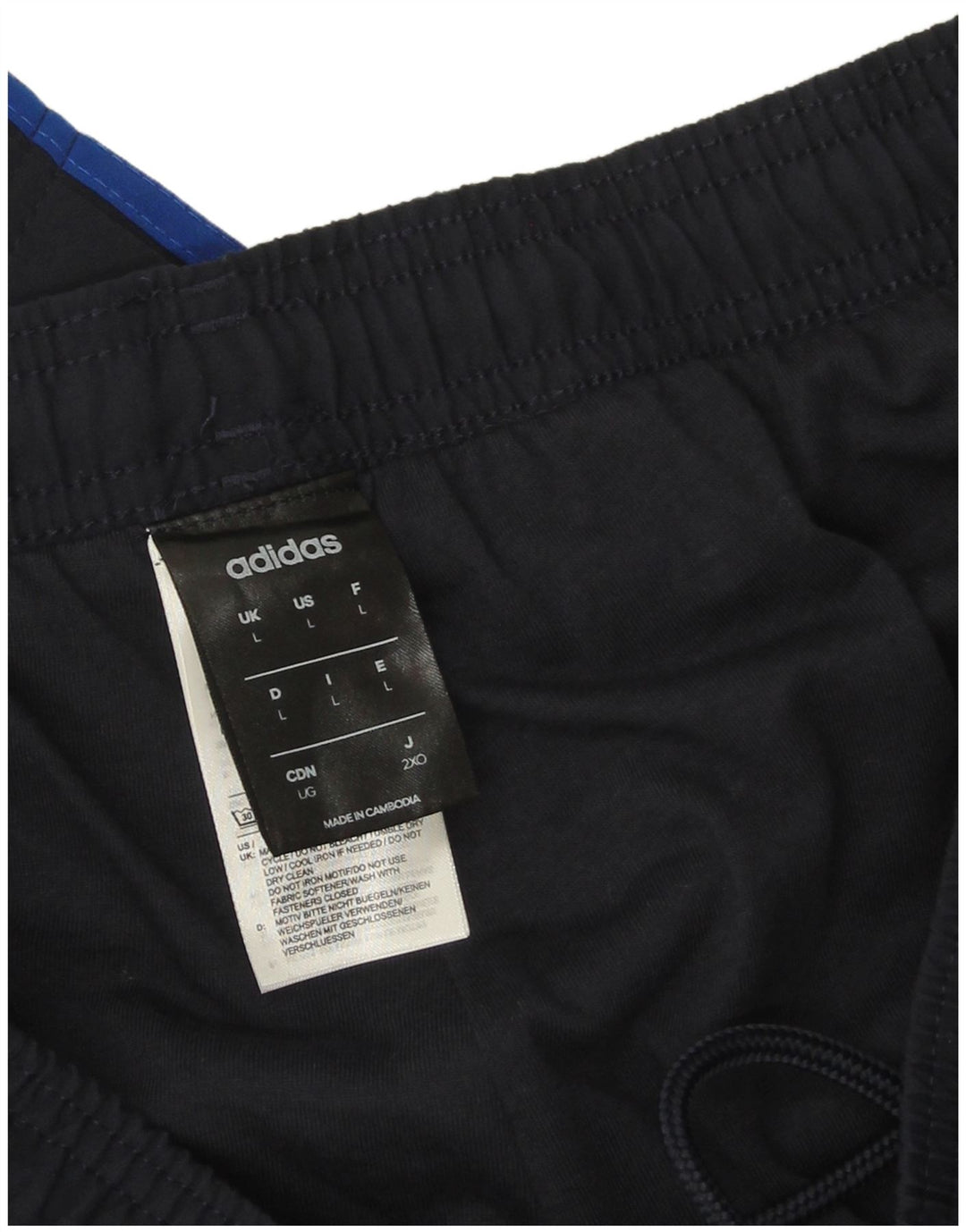 Pantaloni da tuta da uomo Adidas Large in poliestere blu navy