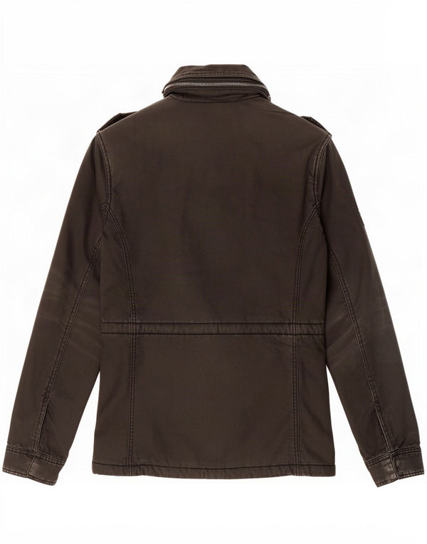 Giacca militare Sherpa da uomo Superdry UK 34 XS cotone nero