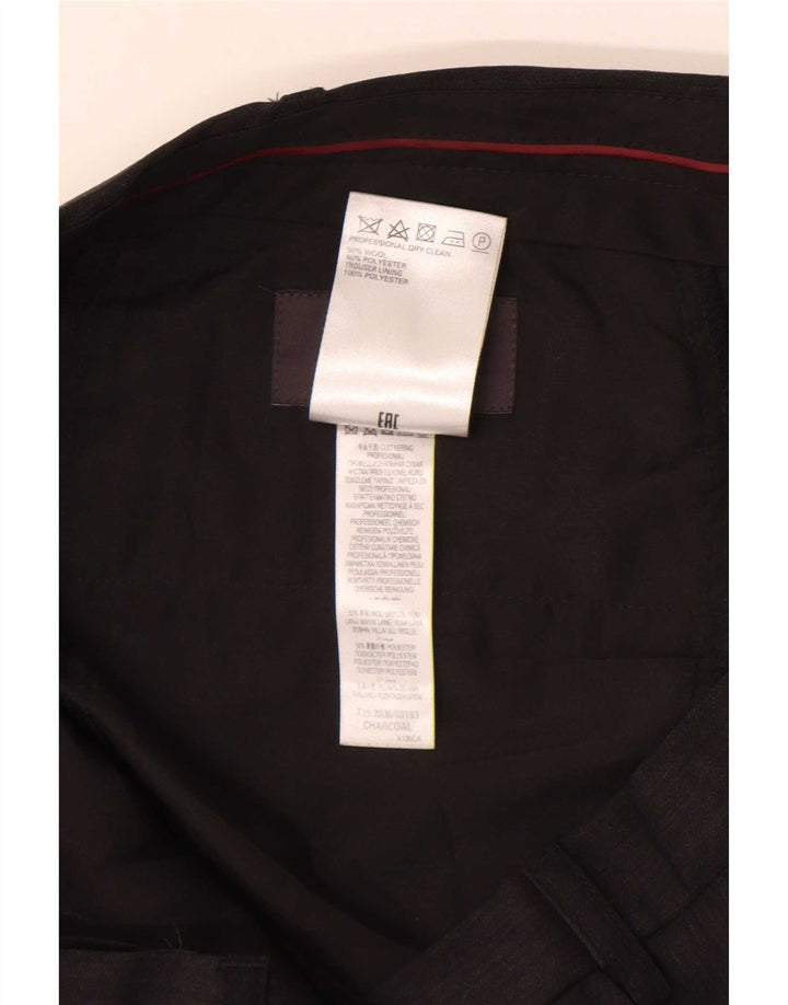 Pantaloni da abito vestibilità regolare da uomo Marks & Spencer W36 L31 lana grigia