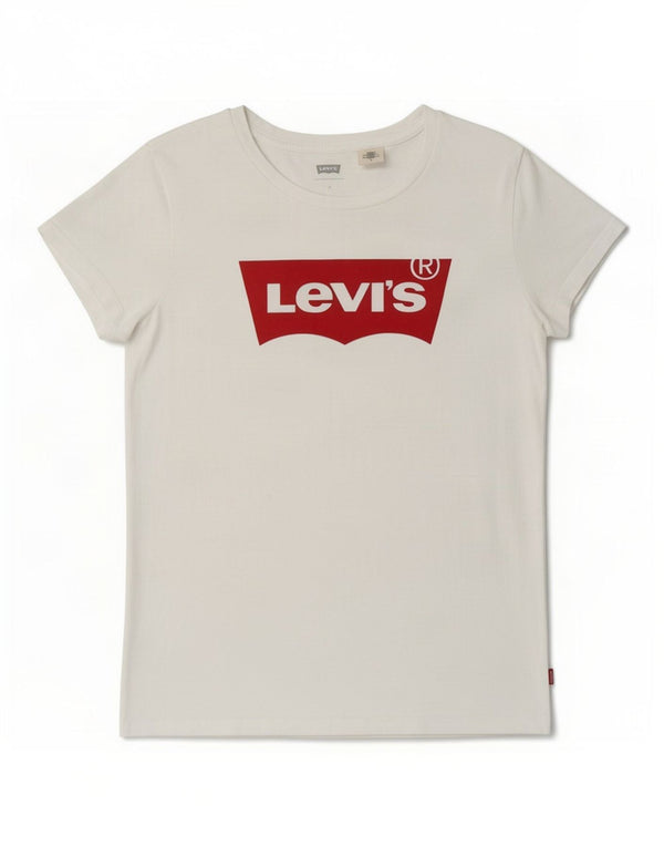 T-shirt grafica da donna Levi's Top UK 14 Medium White
