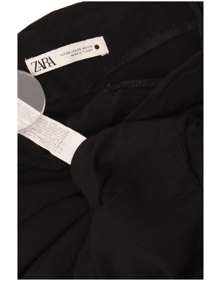 Top corto monospalla da donna Zara UK 6 XS viscosa nera