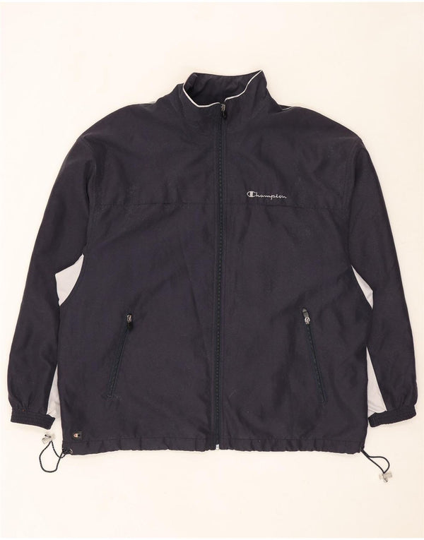 Giacca da tuta da uomo Champion Large in poliestere color block blu navy