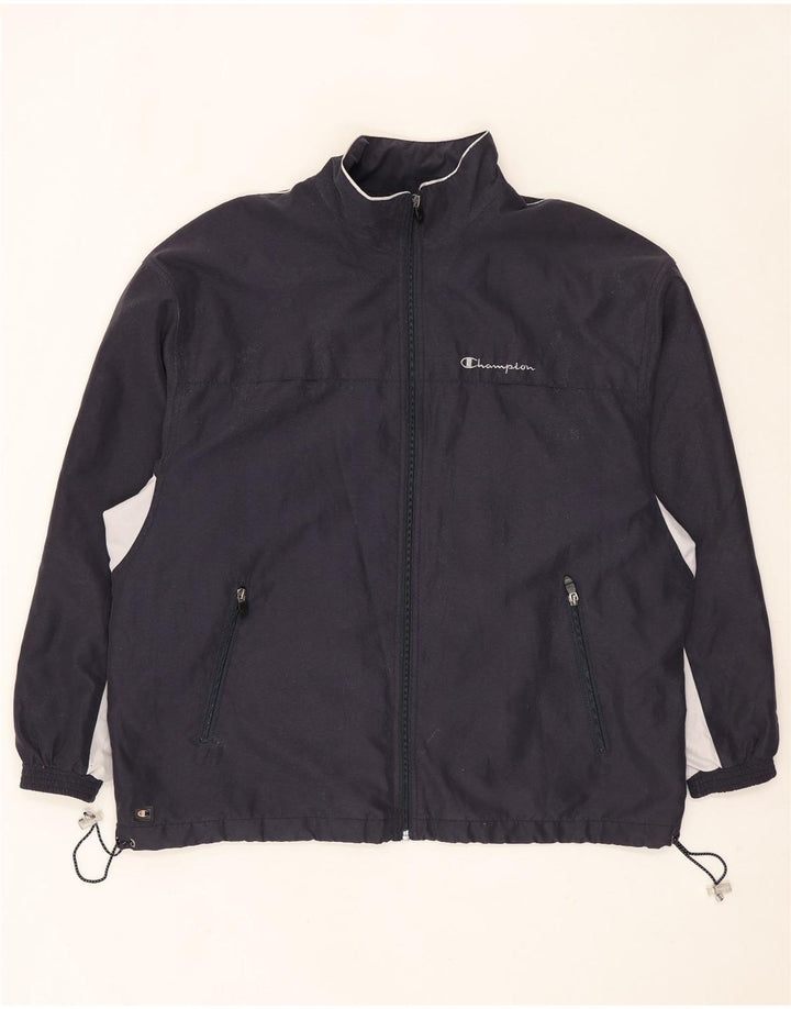 Giacca da tuta da uomo Champion Large in poliestere color block blu navy