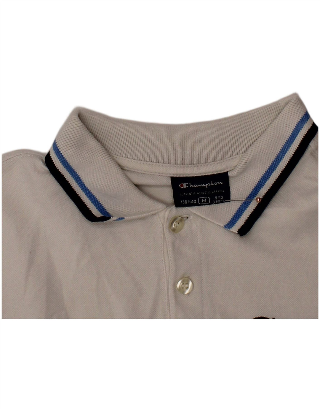 Polo a maniche lunghe da bambino CHAMPION 9-10 anni, colore bianco medio