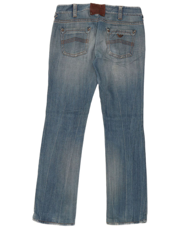 Jeans dritti da donna Armani W27 L31 cotone blu