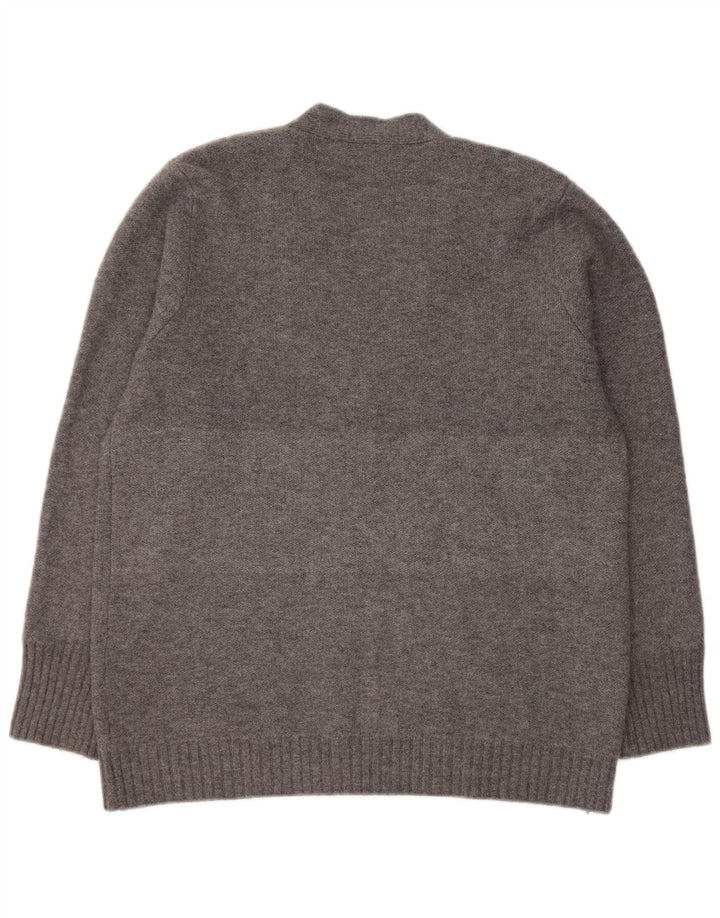Maglione cardigan da donna Zara UK 14 Acrilico grigio medio