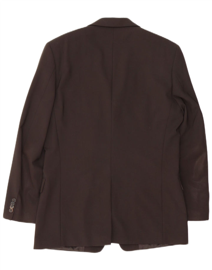 Giacca blazer da uomo a 3 bottoni Hugo Boss IT 46 piccola in lana vergine nera