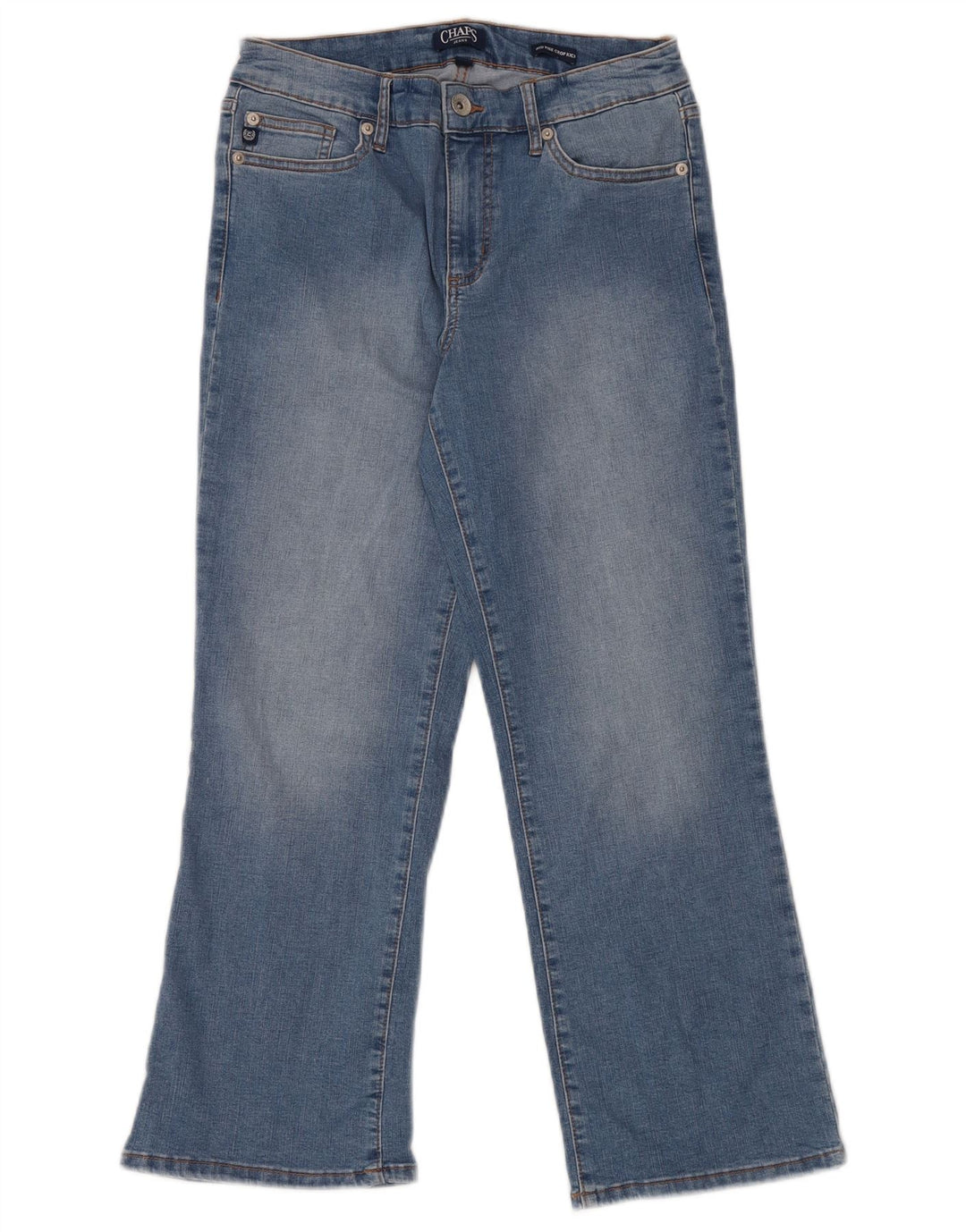 Jeans corti da donna Kick a vita media CHAPS US 8 medio W29 L26 cotone blu