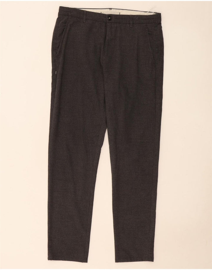 Pantaloni chino slim da uomo Zara EU 40 medi W30 L29 grigio screziato