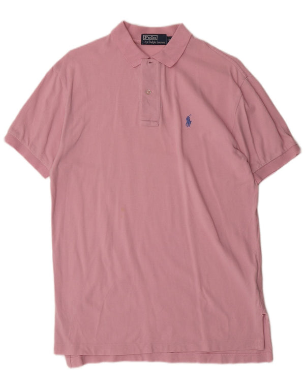 POLO RALPH LAUREN Polo da uomo piccola in cotone rosa