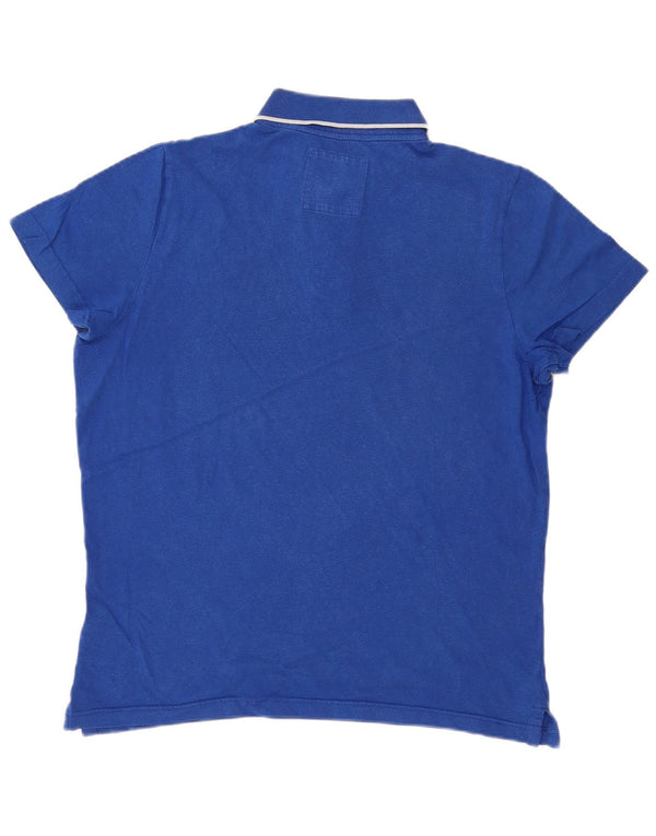 Polo Hollister da uomo XL in cotone blu