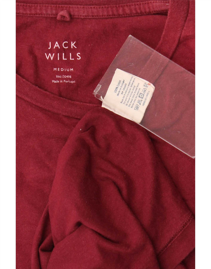 T-shirt da uomo Jack Wills Top in cotone bordeaux medio