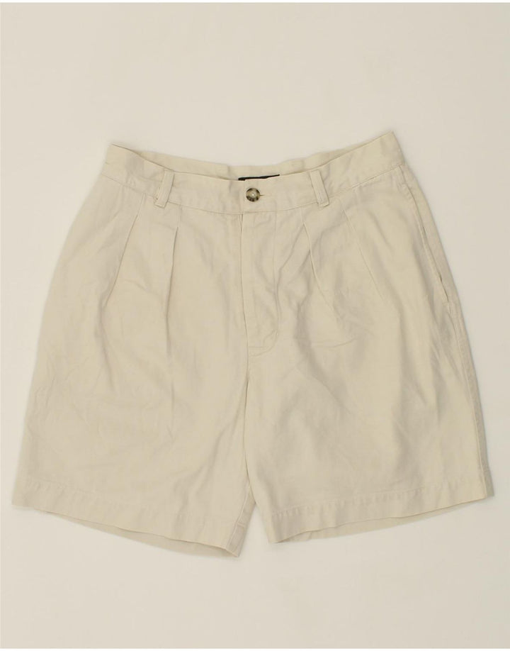 VINTAGE Womens Pegged Chino Shorts IT 42 Medium W30 White Cotton Vintage Vintage and Second-Hand Vintage from Messina Hembry 