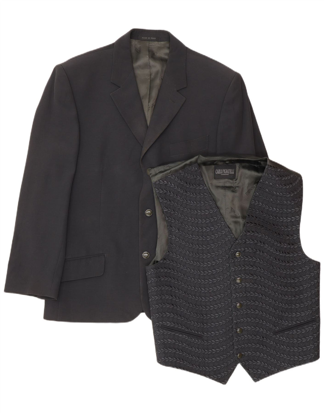 Carlo Pignatelli Set da uomo a 3 bottoni e 2 pezzi IT 52 XL acetato blu navy