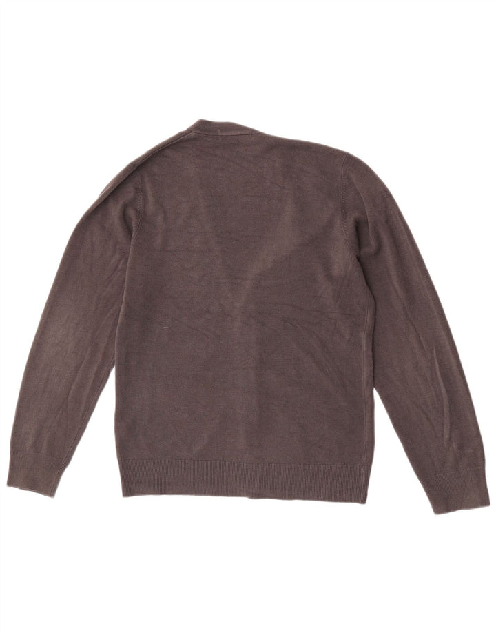 Maglione cardigan da uomo Marks & Spencer piccolo acrilico grigio