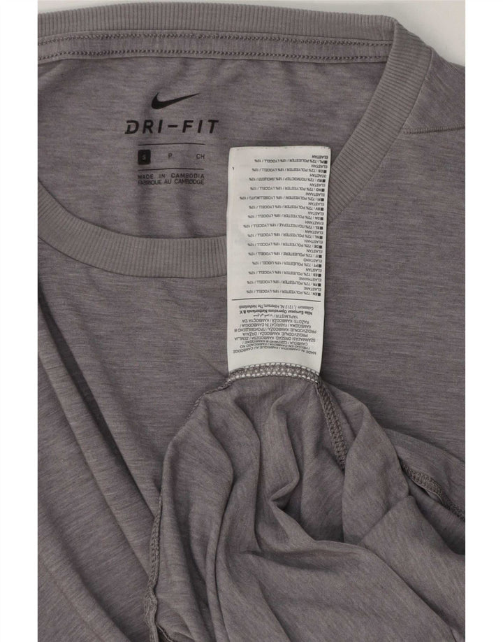 T-shirt alta da uomo Puma Top piccola in poliestere grigio