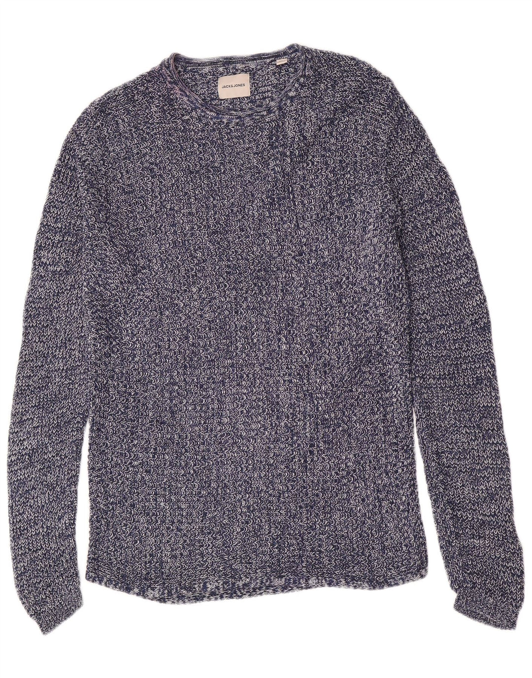 Maglione maglione girocollo da uomo Jack & Jones in cotone blu navy medio