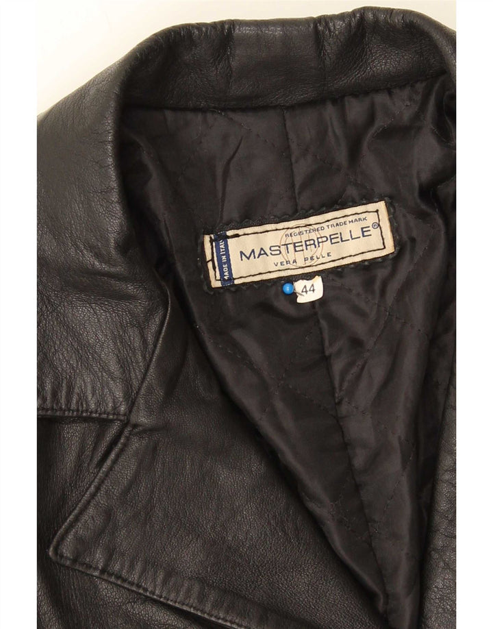 Cappotto in Pelle Donna Masterpelle IT 44 Medio Nero