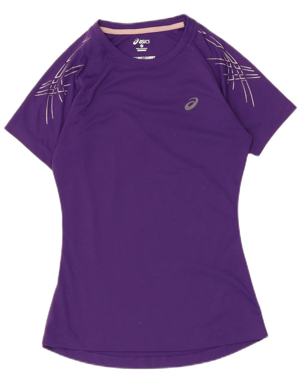 T-shirt grafica ASICS da donna Top UK 6 XS Viola