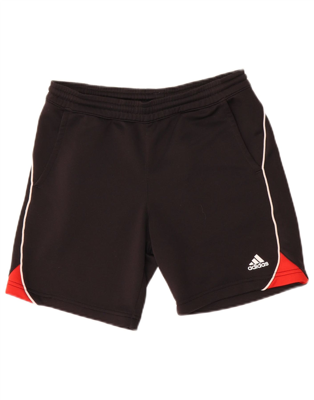 Pantaloncini sportivi Adidas Climalite da ragazzo 9-10 anni in poliestere color block nero