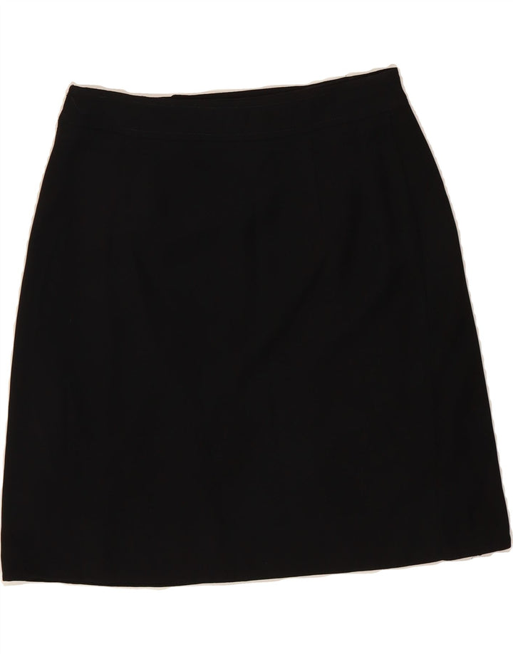 MARELLA Womens A-Line Skirt UK 14 Medium W30  Black Acetate Vintage Marella and Second-Hand Marella from Messina Hembry 