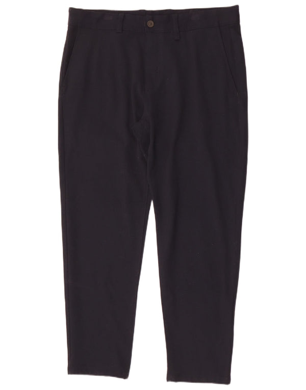 Pantaloni chino da uomo Zara EU 44 Large W34 L28 poliestere blu navy
