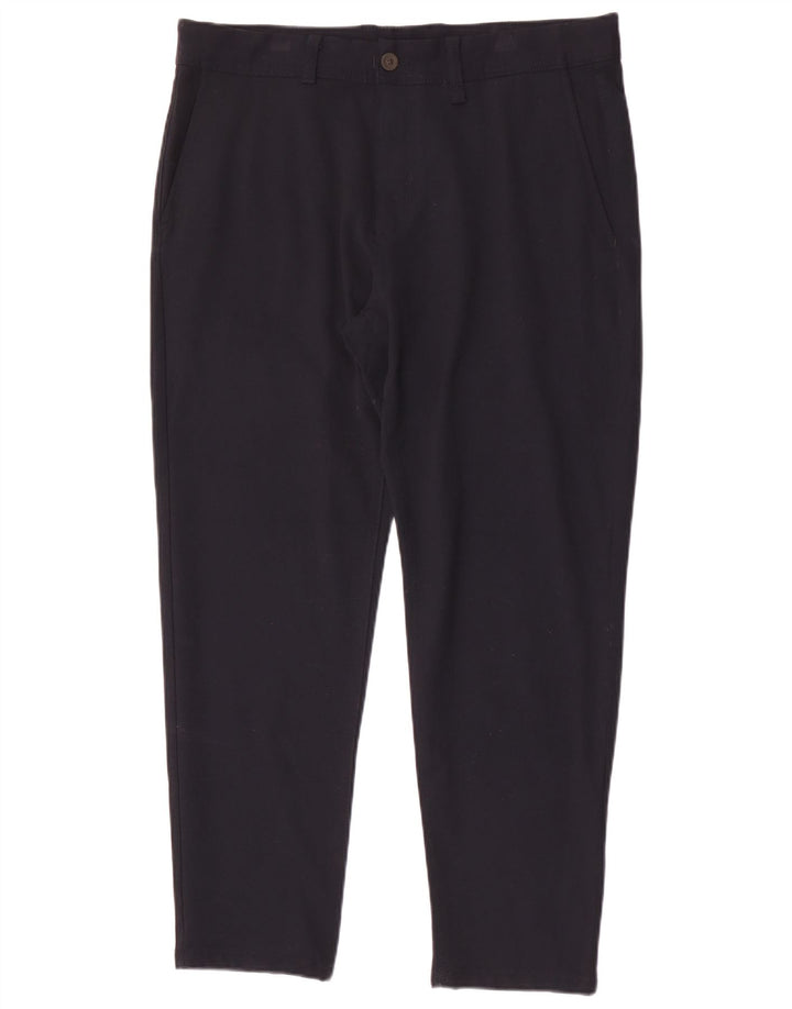 Pantaloni chino da uomo Zara EU 44 Large W34 L28 poliestere blu navy
