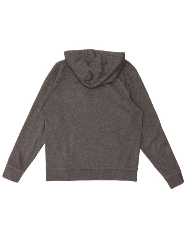 Felpa con cappuccio grafica da uomo Hugo Boss in cotone grigio medio