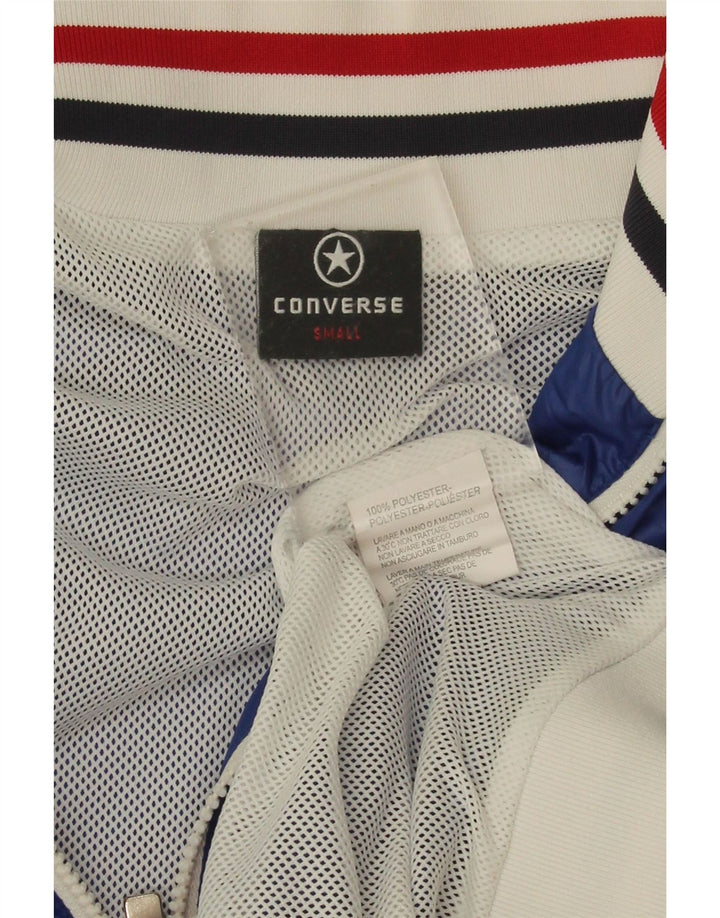 Giacca da ginnastica da uomo Converse, piccola, in poliestere color block blu