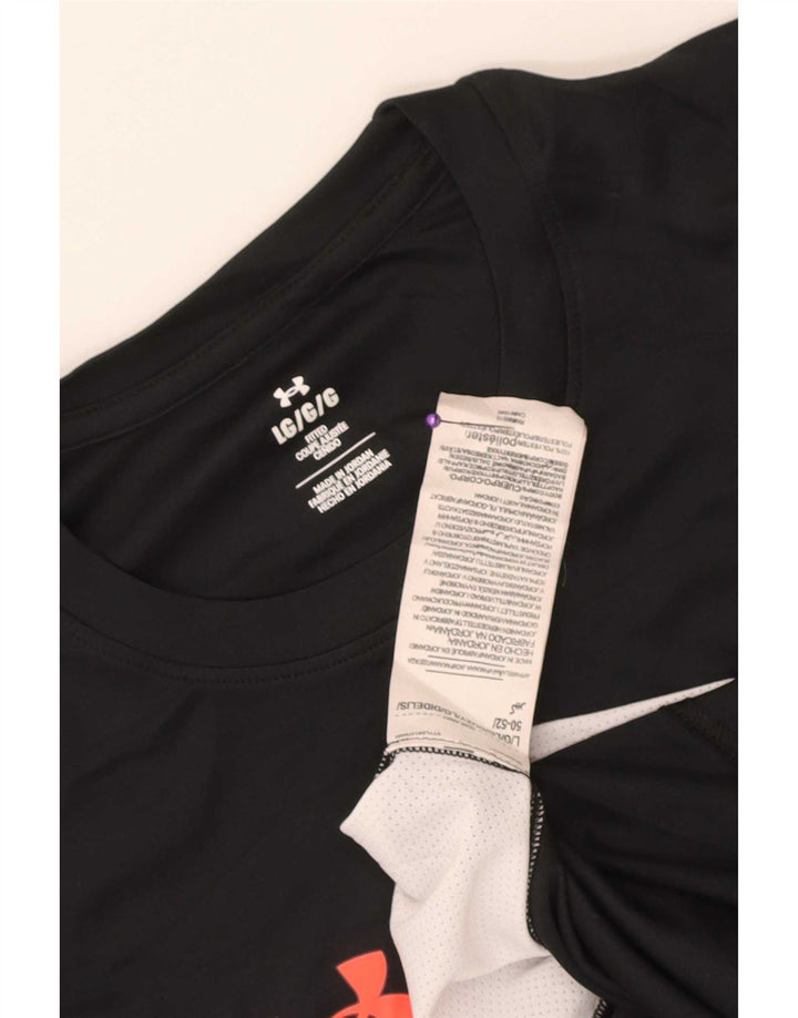 T-shirt aderente da uomo Under Armour, grande, in poliestere color block nero