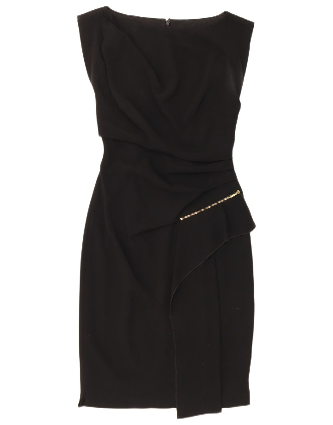 Abito tubino senza maniche Coast da donna UK 8 piccolo triacetato nero