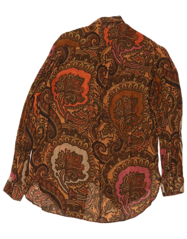 Camicia oversize da donna Massimo Dutti EU 34 2XS Marrone Paisley