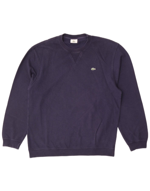 Felpa da uomo Lacoste, taglia 4, media, in cotone blu navy
