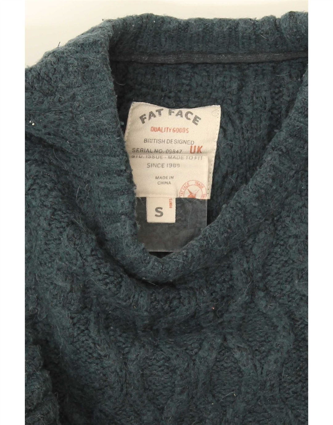Maglione girocollo da uomo Fat Face piccolo in lana verde