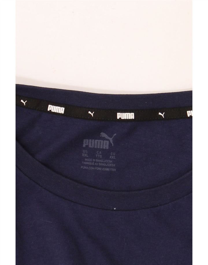 Maglietta grafica da uomo PUMA Top 2XL Blu navy