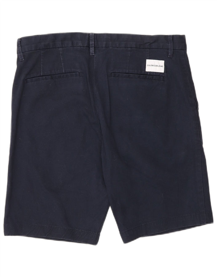 Pantaloncini chino da uomo Calvin Klein W32 cotone blu navy medio