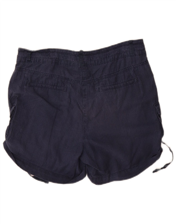Pantaloncini cargo da donna Marks & Spencer UK 10 piccoli W32 cotone blu navy