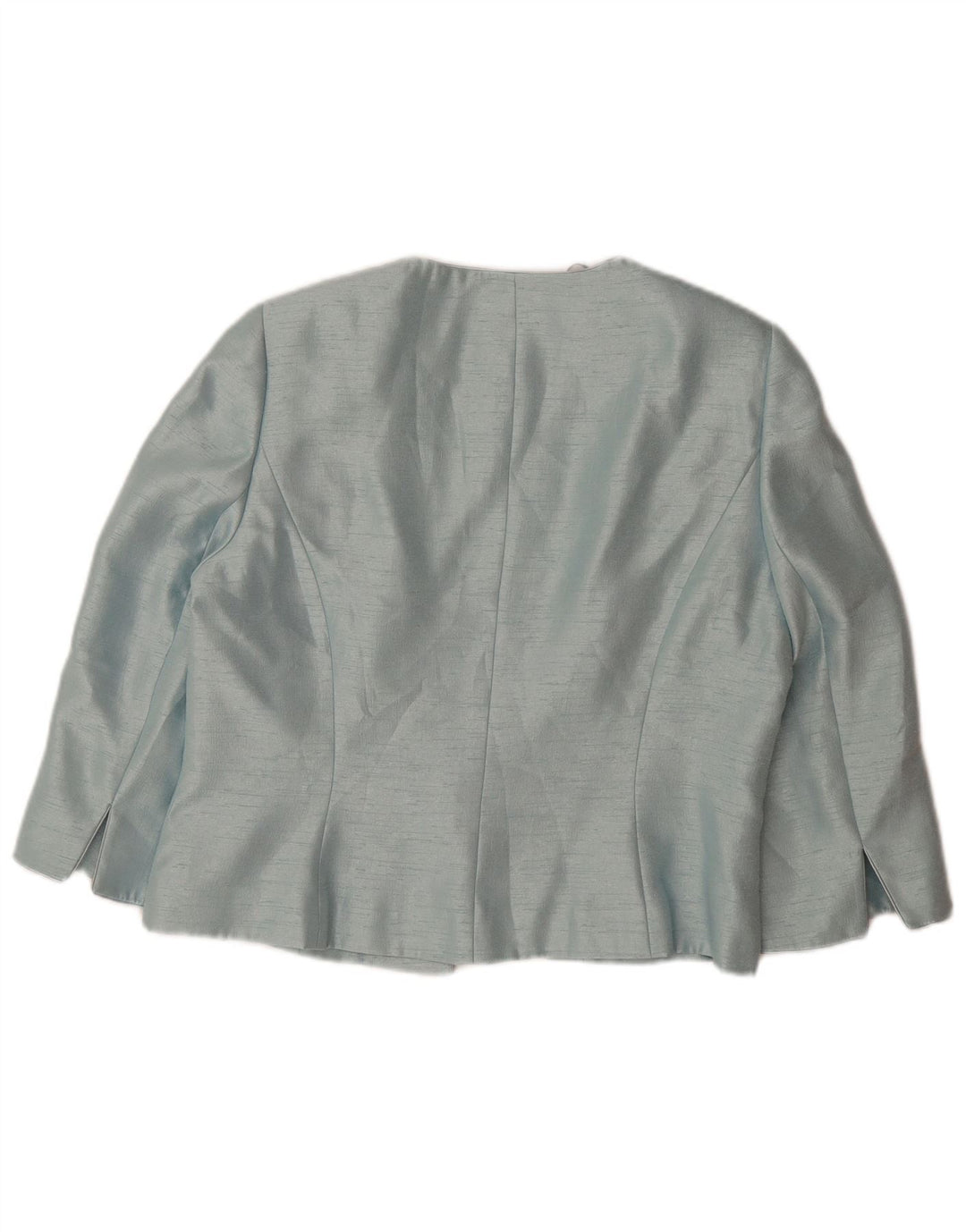 JACQUES VERT Giacca blazer da donna con maniche a 3/4 e 1 bottone UK 14 grande blu