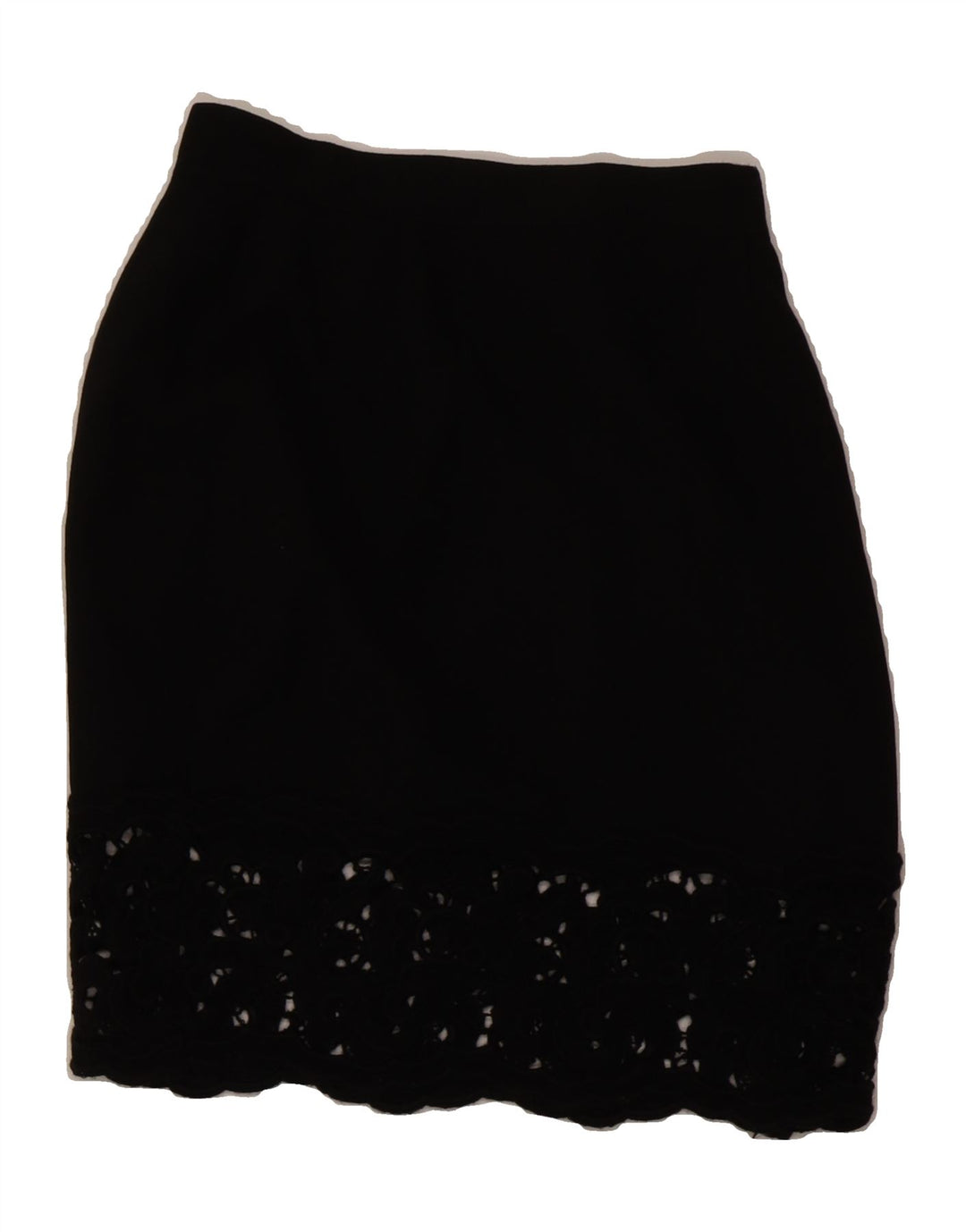 WALLIS Womens Pencil Skirt UK 10 Small W26 Black New Wool Vintage Wallis and Second-Hand Wallis from Messina Hembry 