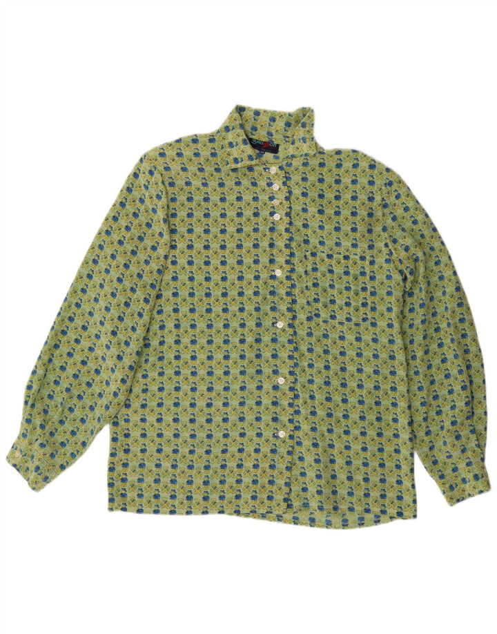 Camicetta camicia oversize con grafica da donna Balloon EU 36 piccola seta verde