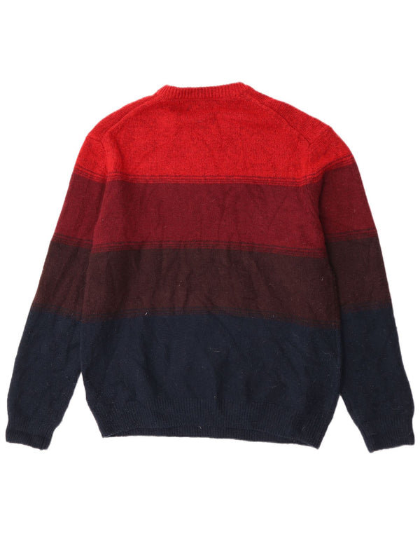 Marks & Spencer Maglione girocollo da uomo a righe grandi bordeaux