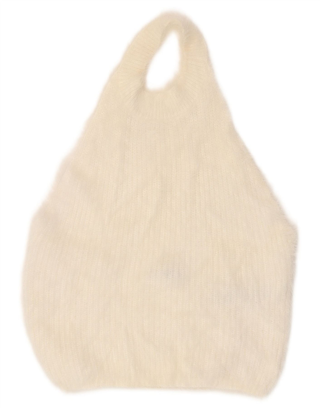 Top allacciato in maglia da donna Zara UK 14 grande nylon bianco