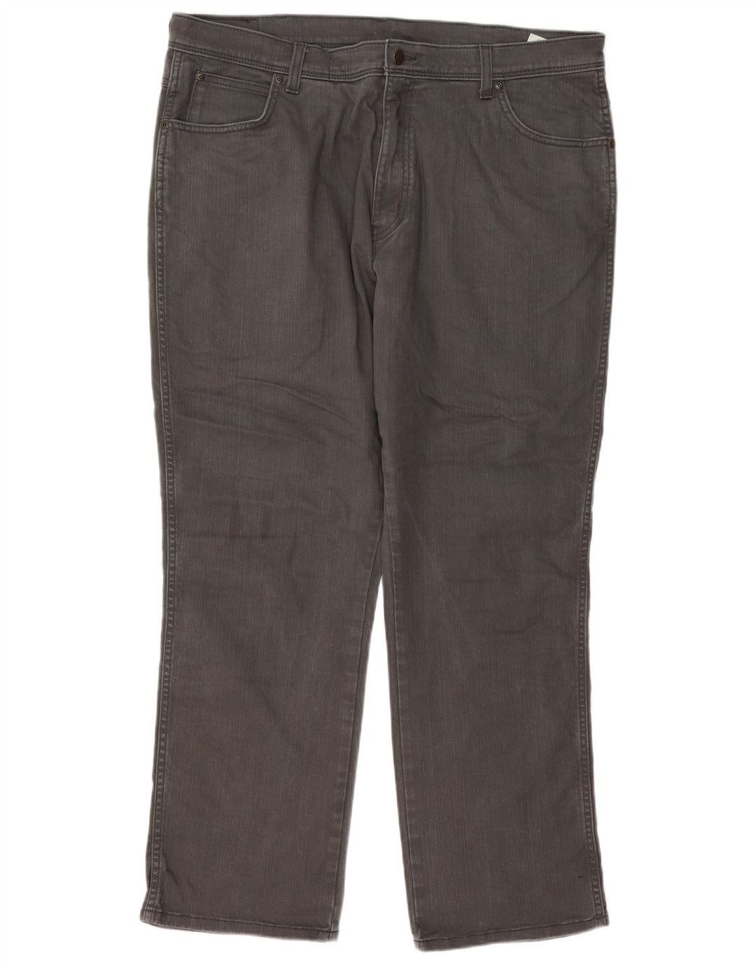 Jeans dritti regolari da uomo Wrangler W40 L30 cotone grigio